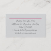 Carte De Visite soin de beauté argent (Dos)