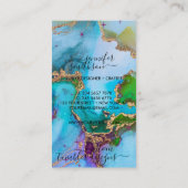 Carte De Visite Soin de gobelet Bleu avec texture (Dos)