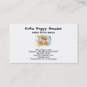 Carte De Visite Soin de jour de marcheur d'éleveur de chiot de (Dos)