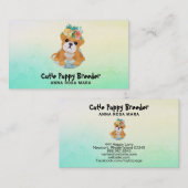 Carte De Visite Soin de jour de marcheur d'éleveur de chiot de *~* (Devant / Derrière)