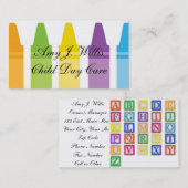 Carte De Visite Soin de jour d'enfant (Devant / Derrière)