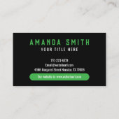 Carte De Visite Soin de pelouse élégant et moderne (Dos)