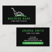 Carte De Visite Soin de pelouse élégant et moderne (Devant / Derrière)