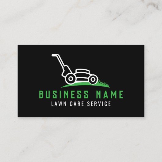 Carte De Visite Soin de pelouse élégant et moderne (Devant)
