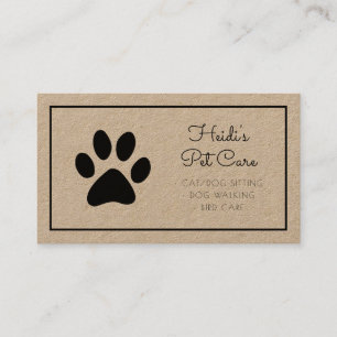 Carte De Visite Soin des animaux familiers