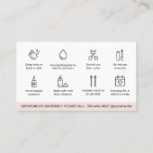Carte De Visite Soin des extensions de cils simple moderne après p (Dos)