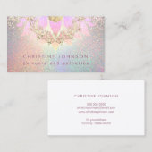 Carte De Visite ・ soin et esthétique déco rose (Devant / Derrière)