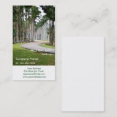 Carte De Visite Soin et paysage verts de pelouse de jardin d'arbre (Devant / Derrière)