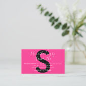 Carte De Visite Soin post-intervention de Microblading Rose Néon (Debout devant)