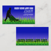 Carte De Visite soin vert de pelouse de scène (Devant / Derrière)