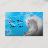 Carte De Visite Soins amusants du Cheval Blanc (Devant)