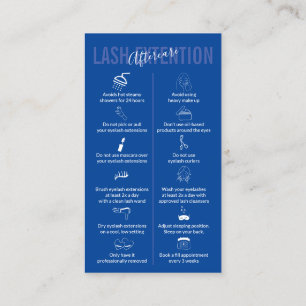 Carte De Visite Soins après extension de cils Icon Makeup Bleu Mar