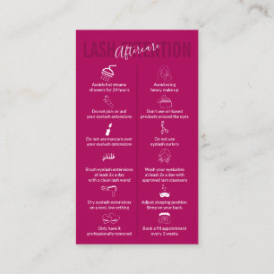 Carte De Visite Soins après extension de cils Icon Makeup Dark Pin
