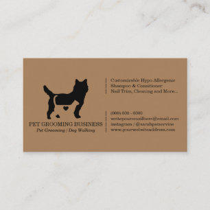 Carte De Visite Soins aux animaux secourus Brown