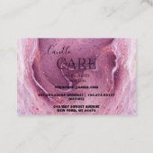 Carte De Visite Soins aux chandelles d'encre rose moderne (Dos)
