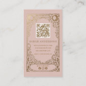 Carte De Visite Soins Botaniques de Luxe Rose Pâle Doré (Dos)