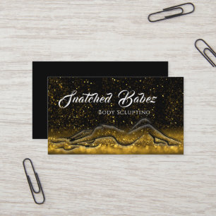Carte De Visite Soins corporels SPA de beauté Logo Parties scinti