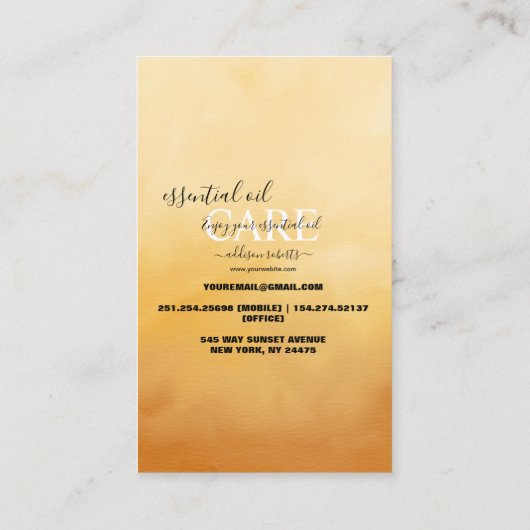 Carte De Visite Soins de base simples et professionnels (Dos)