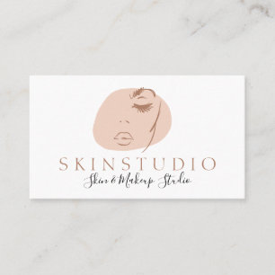 Carte De Visite Soins de beauté pour le visage esthétique féminin
