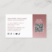 Carte De Visite Soins de beauté sereins, Massage, Rose Spa (Dos)