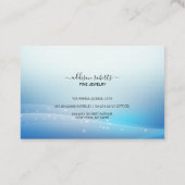 Carte De Visite Soins de bijoux à Parties scintillant bleue modern (Dos)
