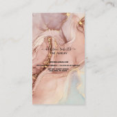 Carte De Visite Soins de bijoux en or rose moderne (Dos)