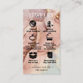 Carte De Visite Soins de bijoux en or rose moderne (Devant)