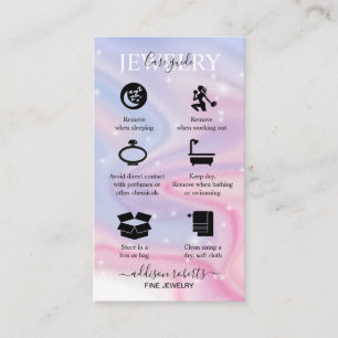 Carte De Visite Soins de bijoux esthétiques roses