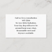 Carte De Visite Soins de chien (Dos)