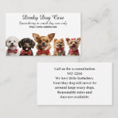 Carte De Visite Soins de chien (Devant / Derrière)