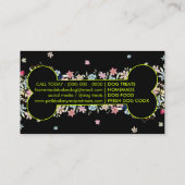 Carte De Visite Soins de chien maison d'os vert néon (Dos)