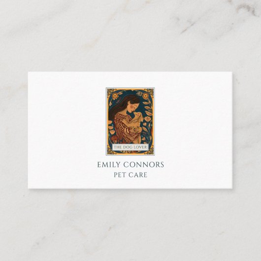 Carte De Visite Soins de Compagnie Illustrés Tarot (Devant)