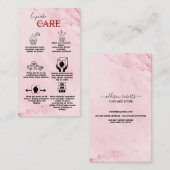 Carte De Visite Soins de Cupcake en or rose moderne (Devant / Derrière)