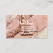 Carte De Visite Soins de Cupcake en or rose moderne (Dos)