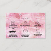 Carte De Visite Soins de gâteau à l'eau rose or (Devant)