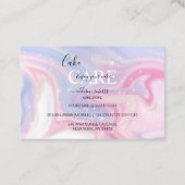 Carte De Visite Soins de gâteau rose esthétique (Dos)