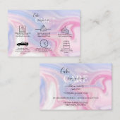 Carte De Visite Soins de gâteau rose esthétique (Devant / Derrière)