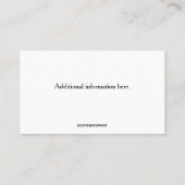 Carte De Visite Soins de jour modifiables (Dos)