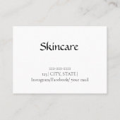 Carte De Visite soins de la peau (Dos)