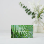 Carte De Visite Soins de la peau des Feuilles tropicaux bio, Spa, (Debout devant)