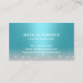 Carte De Visite Soins de la peau Esthétique moderne Turquoise Esth (Dos)