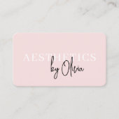 Carte De Visite Soins de la peau Esthétique QR Code Blush rose (Devant)
