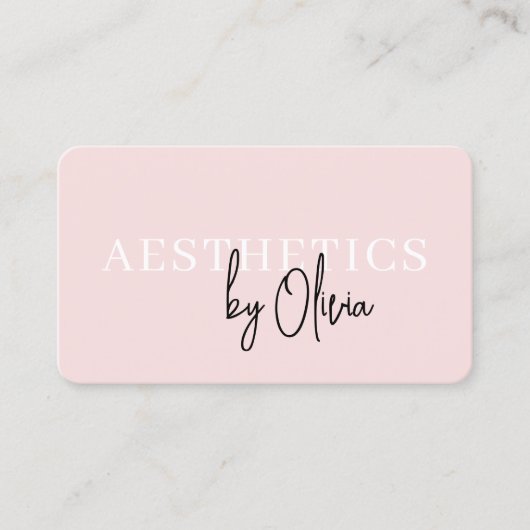Carte De Visite Soins de la peau Esthétique QR Code Blush rose (Devant)