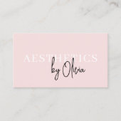 Carte De Visite Soins de la peau moderne Esthétique QR Code Blush (Devant)