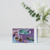 Carte De Visite Soins de la peau naturels de fines herbes de (Debout devant)