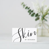 Carte De Visite Soins de la peau noire et blanche (Debout devant)