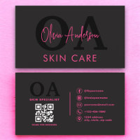 Soins de la peau QR Code Hot rose Noir médias soci