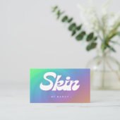Carte De Visite Soins de la peau Super Retro Rainbow Swirl (Debout devant)