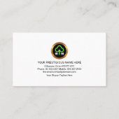 Carte De Visite Soins de la pelouse créatifs et élégants à la feui (Dos)