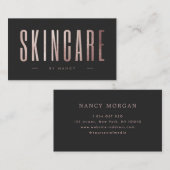 Carte De Visite Soins de peau Pailleur Or Rose (Devant / Derrière)